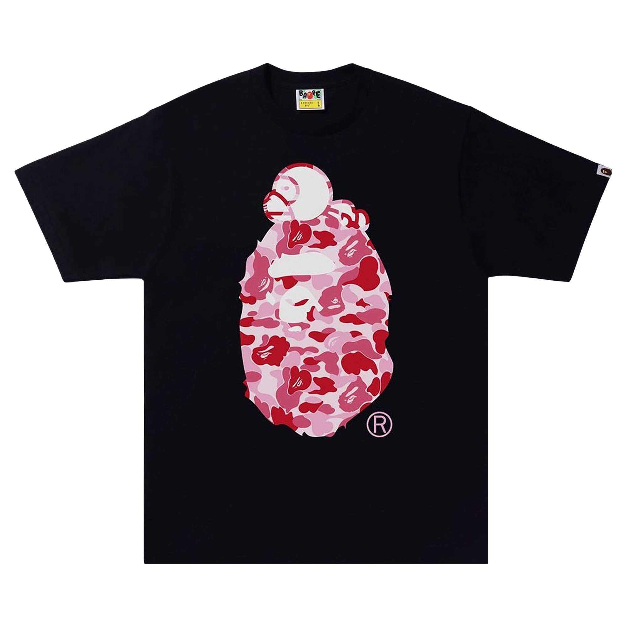 

Футболка BAPE ABC Camo Milo на Big Ape, цвет черный/розовый