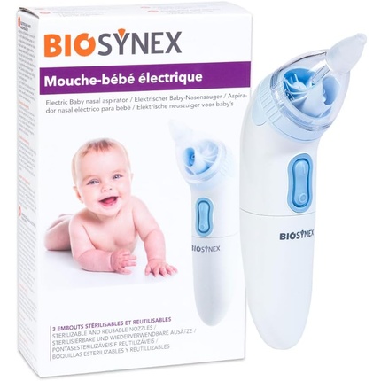 

Электрический назальный пылесос Baby Fly прочищает нос Biosynex