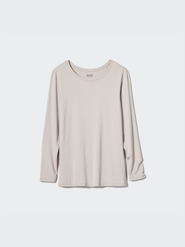 

Футболка с круглым вырезом heattech Uniqlo, серый
