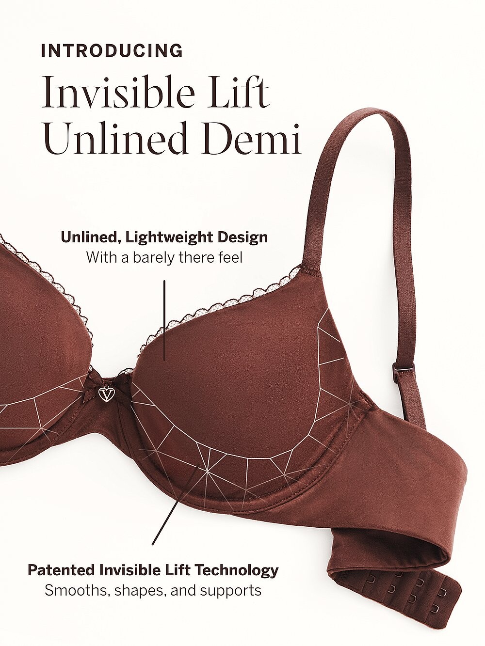 Гладкий полубюстгальтер Invisible Lift без подкладки Body by Victoria, черный — фото 4