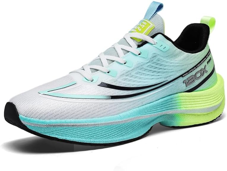 

Мужские повседневные спортивные кроссовки с сеткой, дышащие, с круглым носком, толстой подошвой, противоскользящие, на шнуровке, для бега, подходят для ежедневной ходьбы и тенниса Igzbibg, зеленый