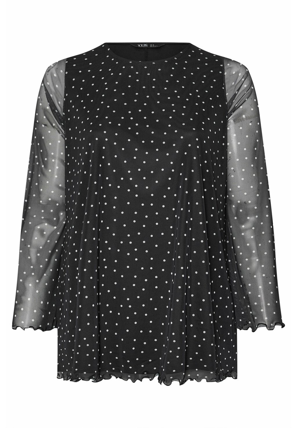 

Блуза POLKA DOT Yours Clothing, антрацит