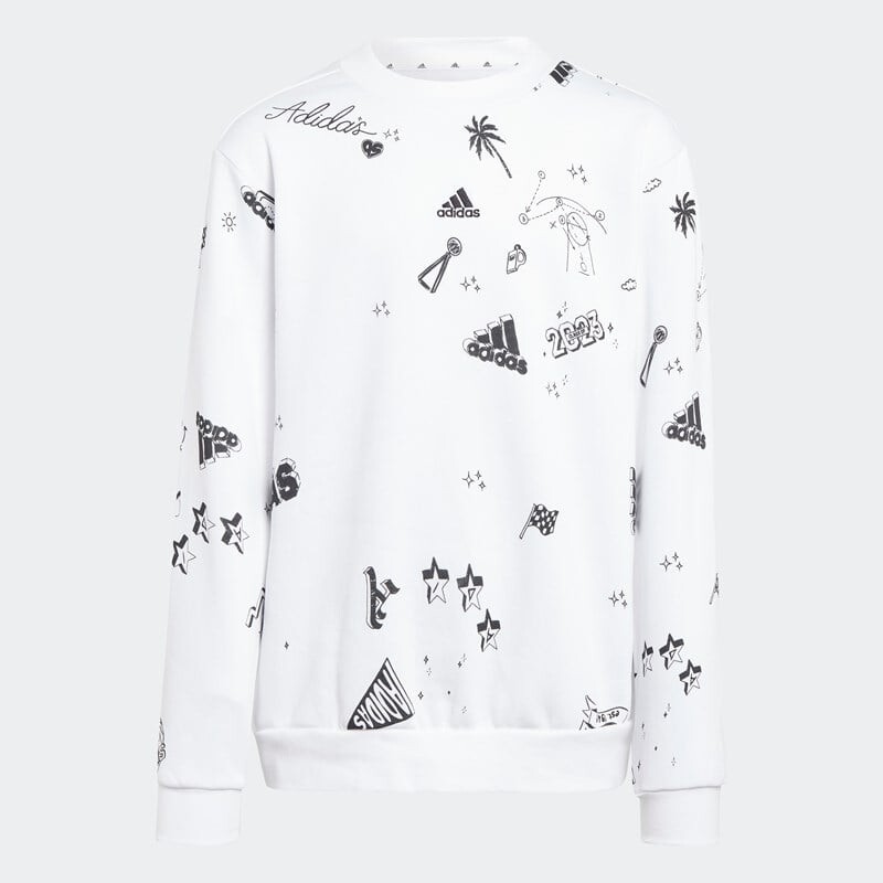 

Детская блузка бренда Love Allover Adidas, черный