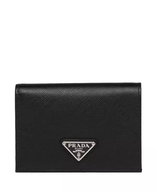 

Небольшой кошелек из сафьяновой кожи Prada, черный