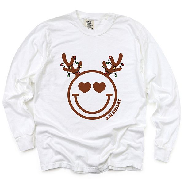 

SWSmiley reindeer lights - женская длинная футболка с длинным рукавом Simply Sage Market, White