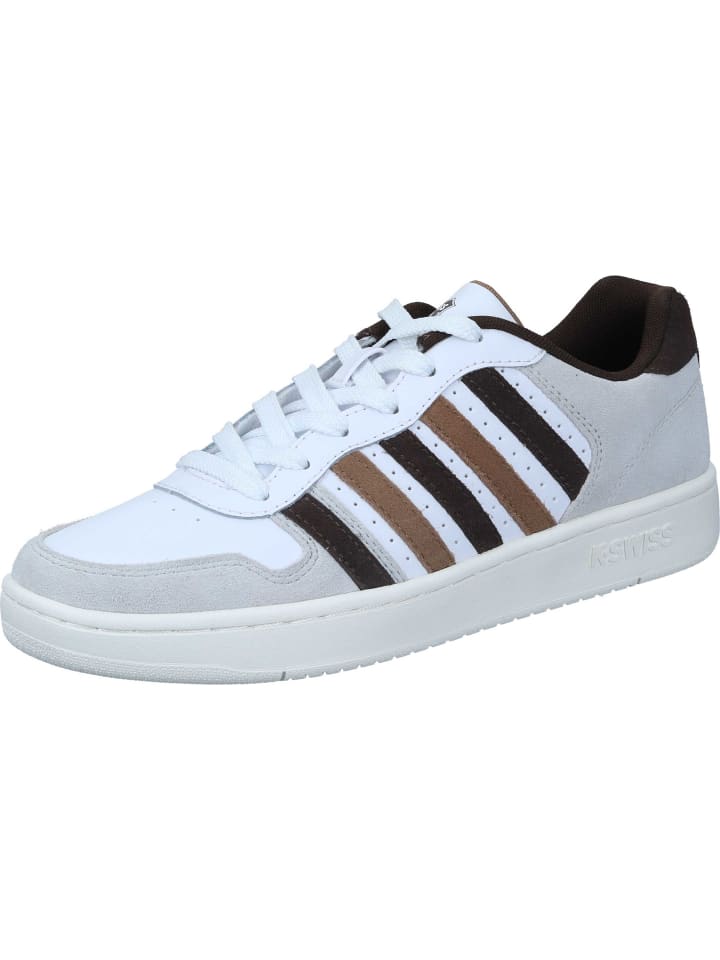 

Кроссовки на шнуровке K-SWISS, цвет white/toasted coconut/chocolate