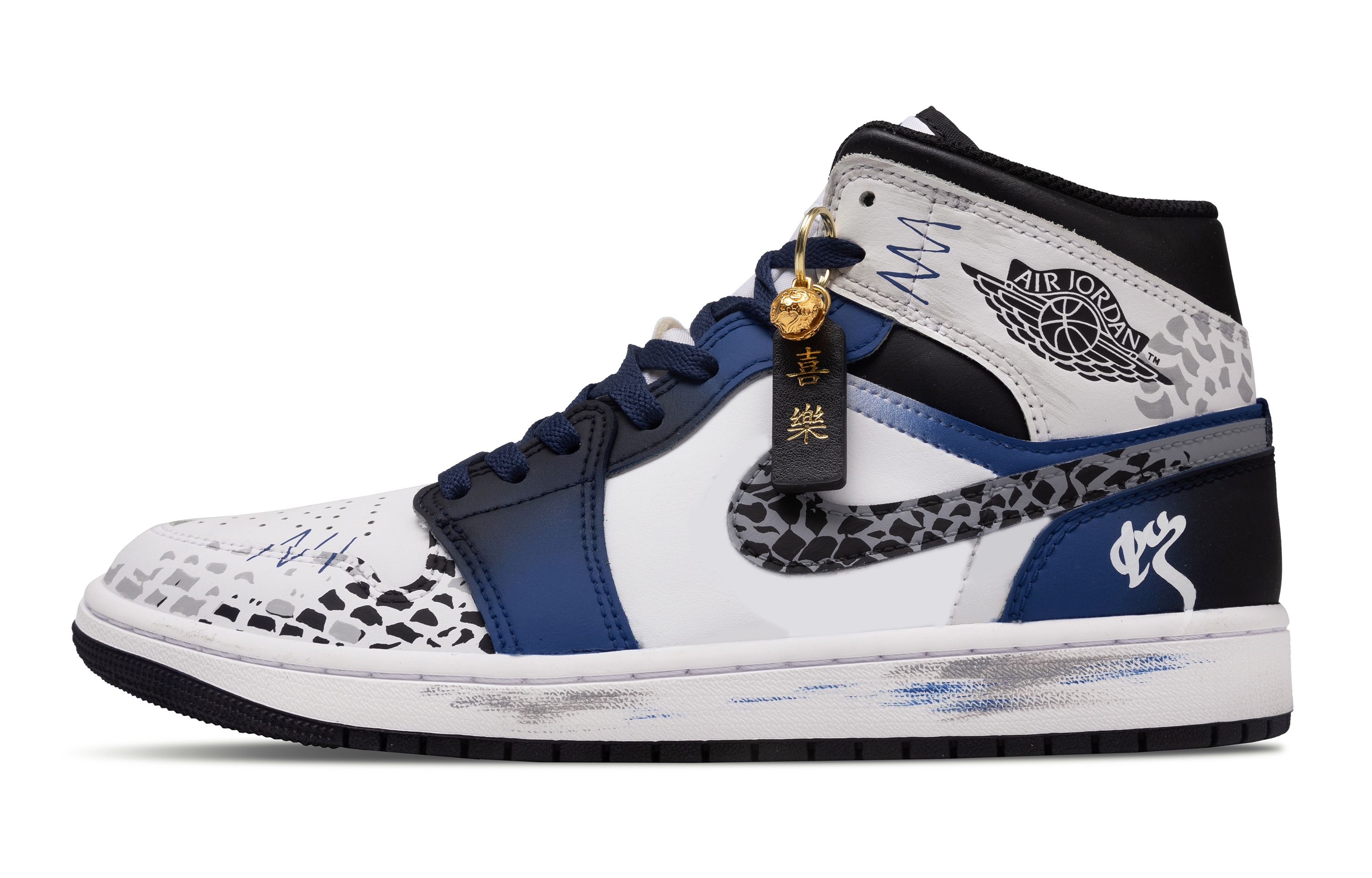 

Jordan Баскетбольные кроссовки Air 1 Slip-Standard Mid-Top Vintage, мужские, синие