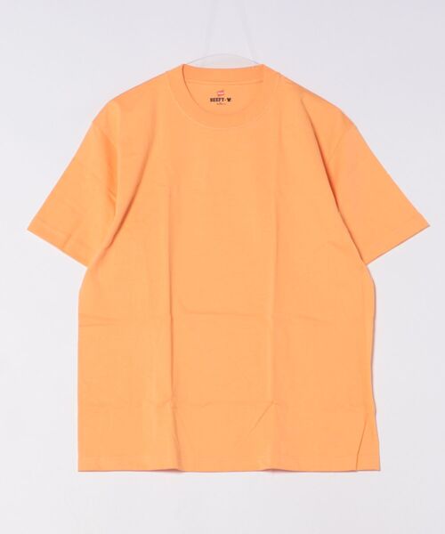 

Футболка однотонная унисекс, плотная ткань, бренд Hanes Beefy, светло-оранжевый