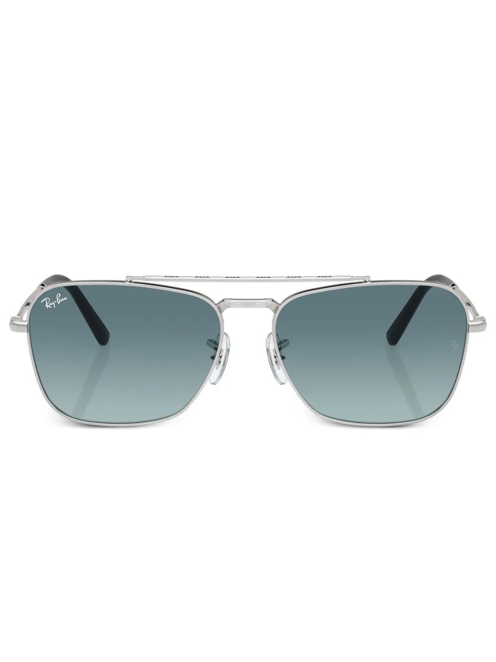 

Солнцезащитные очки New Caravan в квадратной оправе Ray-Ban, серебяный