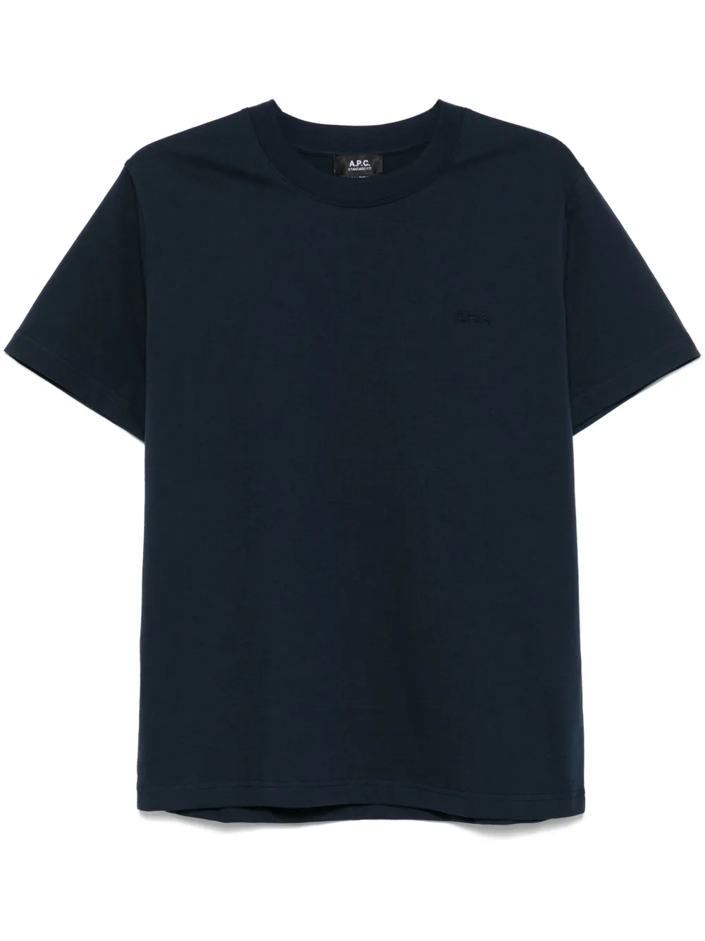 

Футболка из органического хлопка с вышитым логотипом A.P.C., синий
