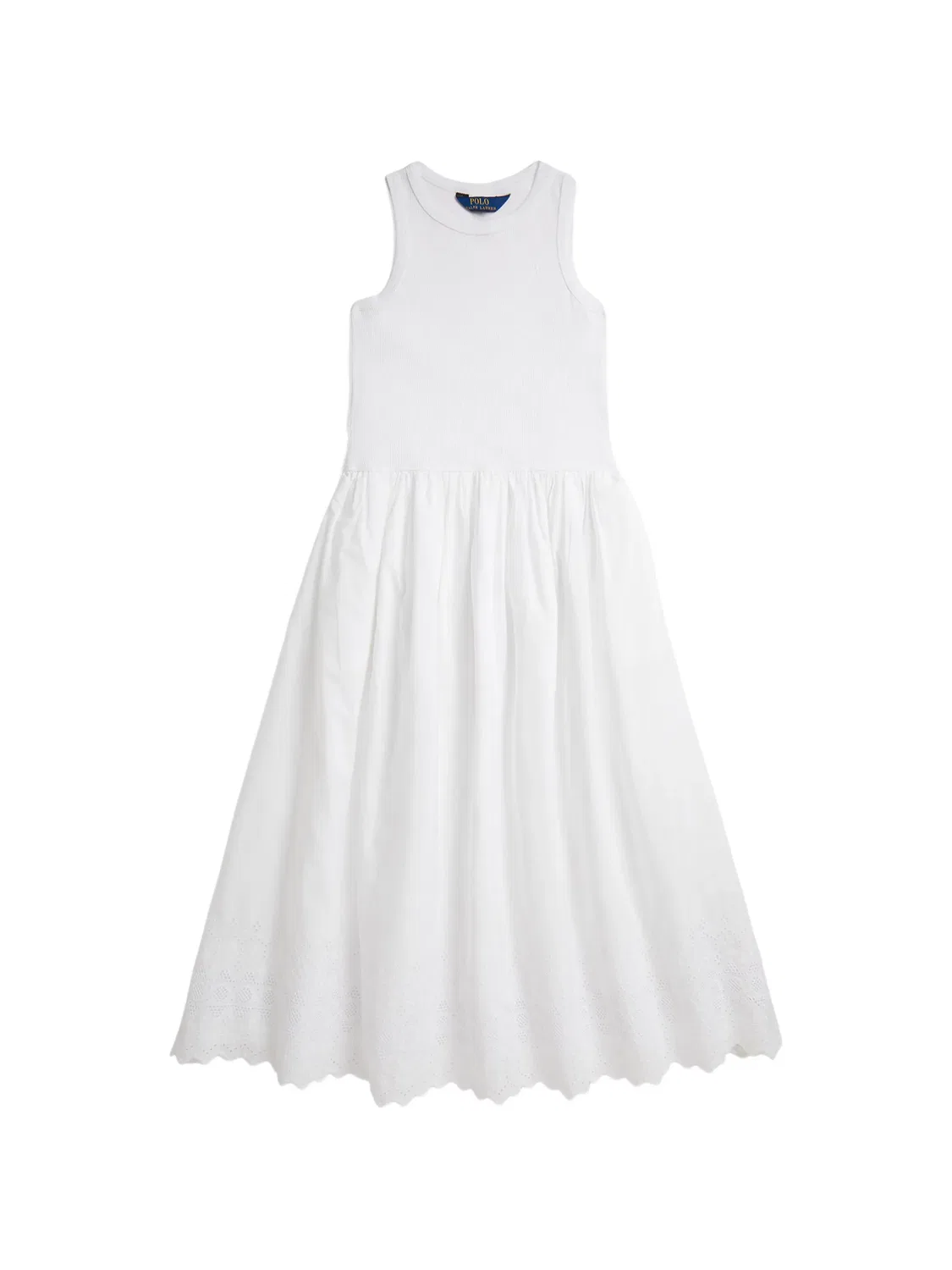 Платье в рубчик с люверсами POLO RALPH LAUREN KIDS