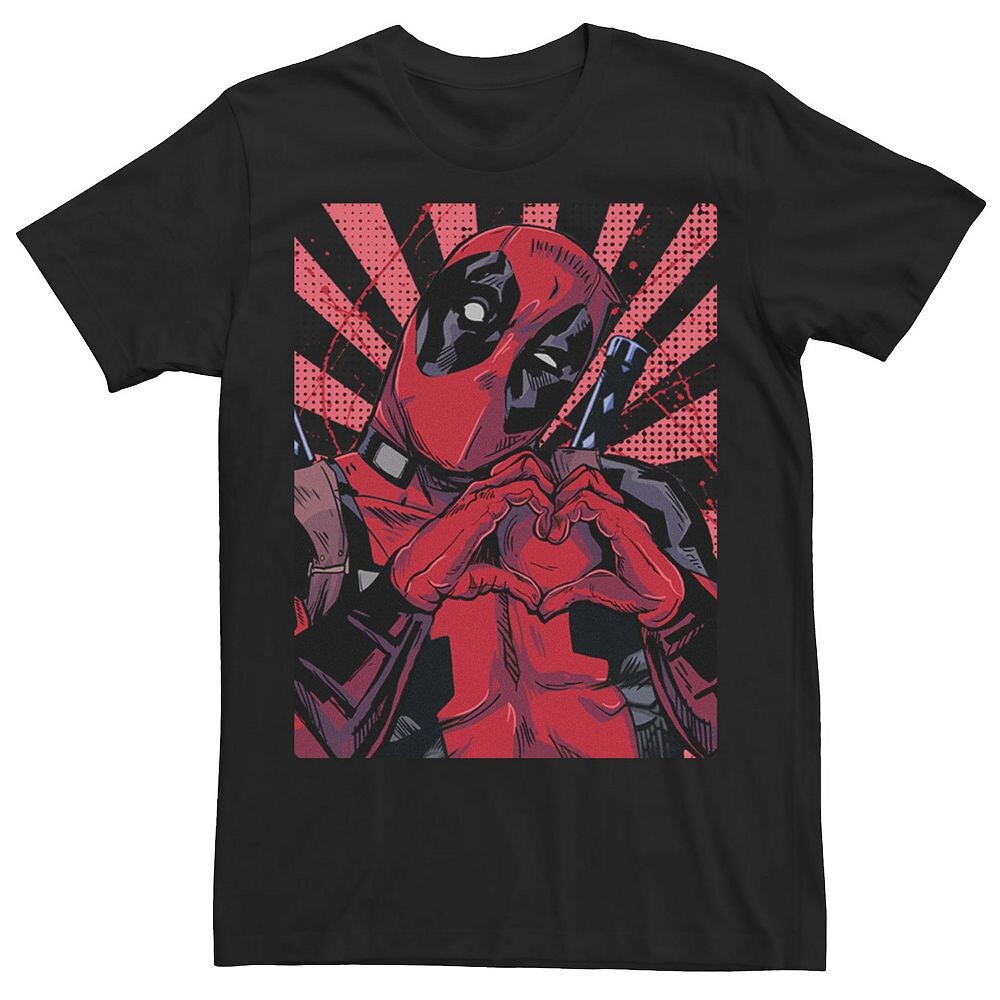 

Мужская футболка с закрытым сердечком Marvel Deadpool Licensed Character, черный