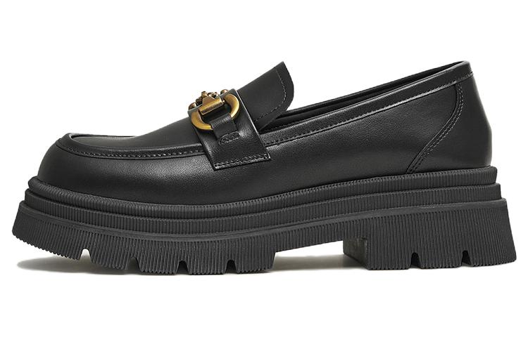 Женские лоферы Black/Beige BASTO
