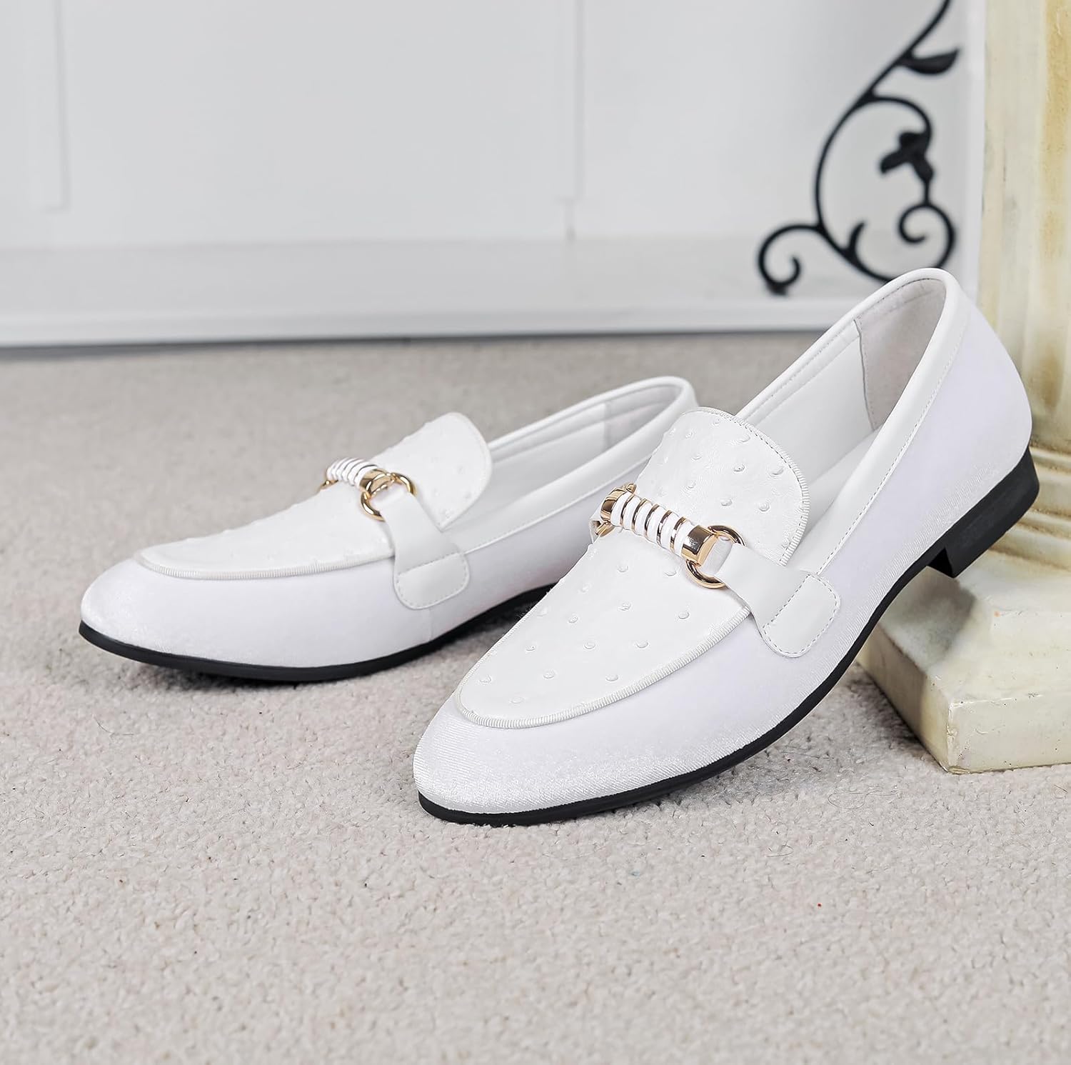 Бархатные лоферы для мужчин Penny Slip-On Fqeqnqg, белый — фото 3