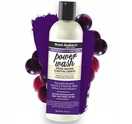 

Шампунь для волос, 355мл Aunt Jackie's, Power Wash Intensive Moisture Clarifying Shampoo, Inna marka