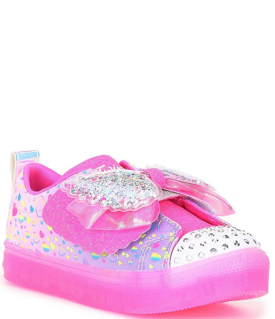 

Кроссовки с подсветкой Skechers для девочек Twinkle Toes Shuffle Brights (для малышей), розовый