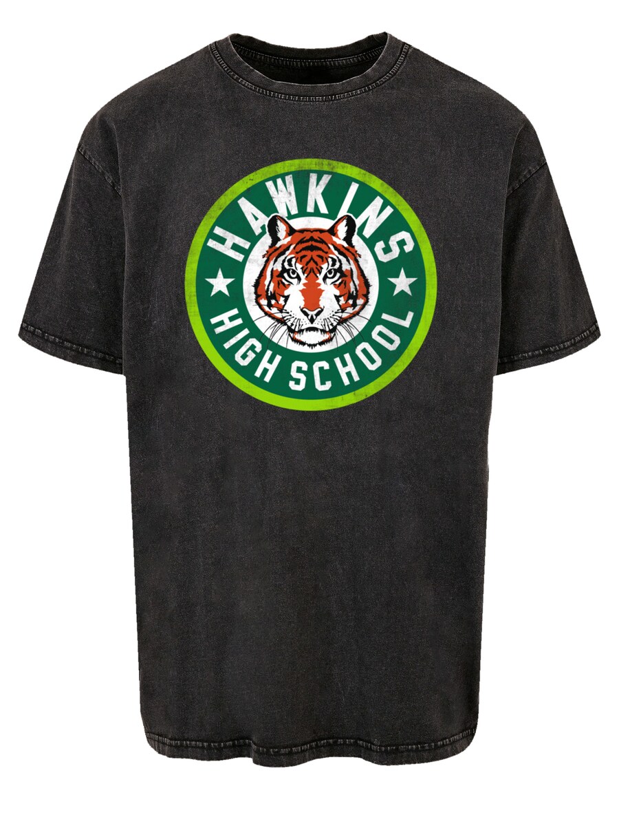 

Рубашка F4NT4STIC Stranger Things Hawkins Netflix TV Series, пятнистый черный