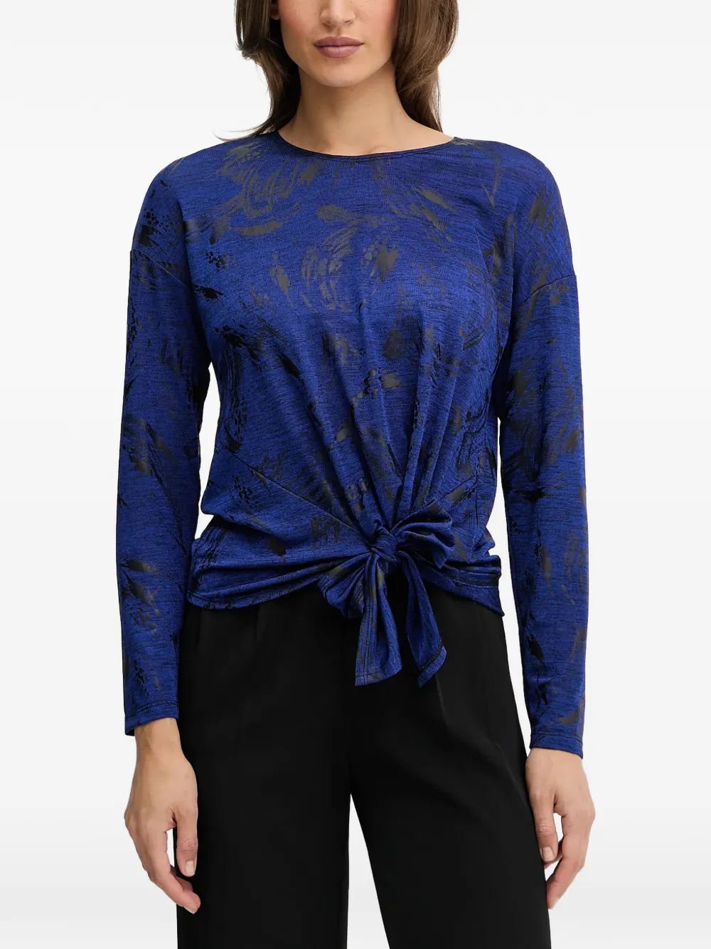 

Топ с длинными рукавами и завязками Joseph Ribkoff, синий
