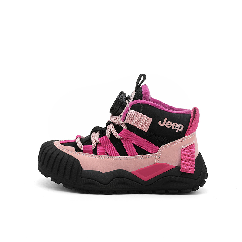 

Детские утепленные ботинки Kids Jeep, черный/розовый