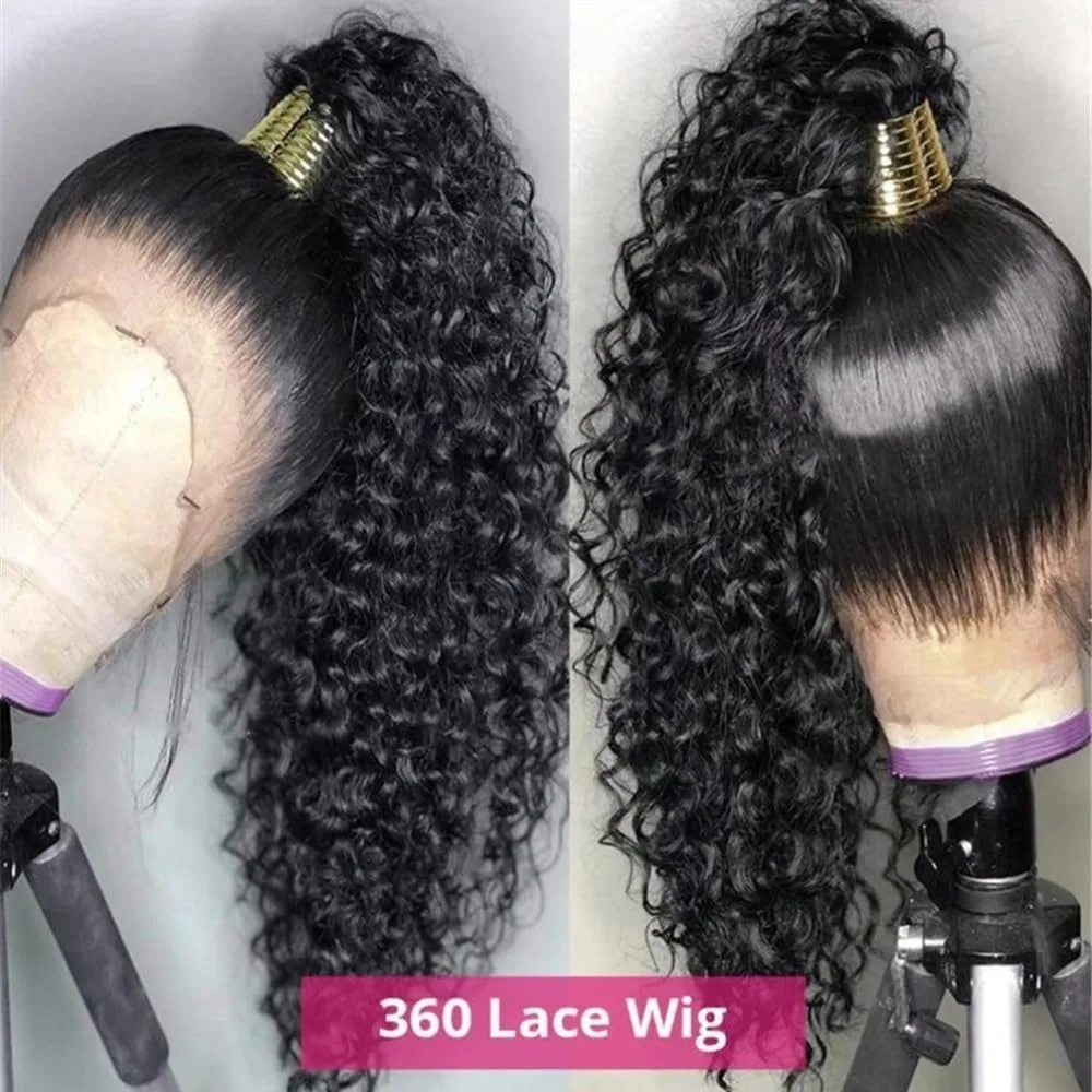 Парик «360 Full Lace Front» из натуральных волос с глубокой волной 76 см Yuhanxinheshe, 30" — фото 2