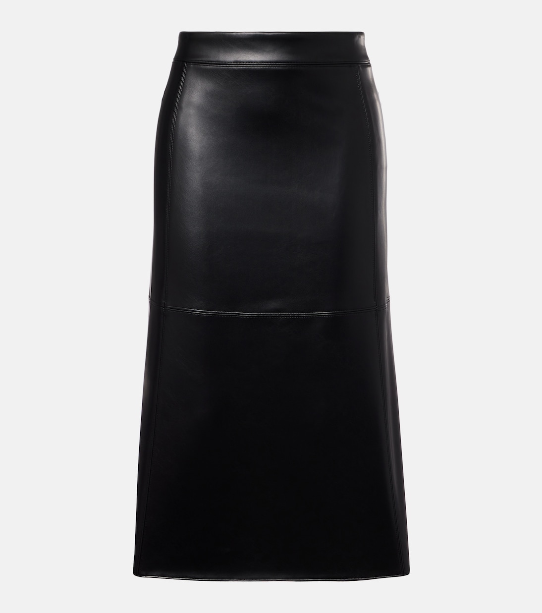 

Юбка миди из искусственной кожи Plata S Max Mara, черный