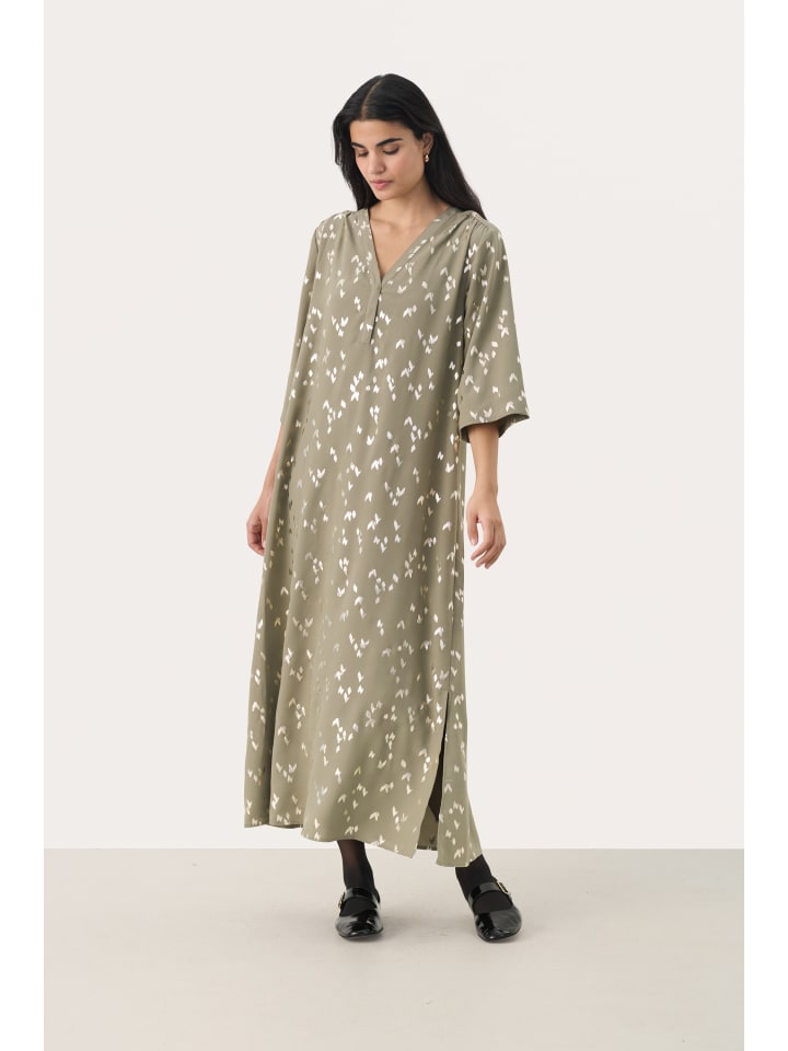 

Платье BeritPW, прямого кроя, с принтом ветиверовой фольги PART TWO