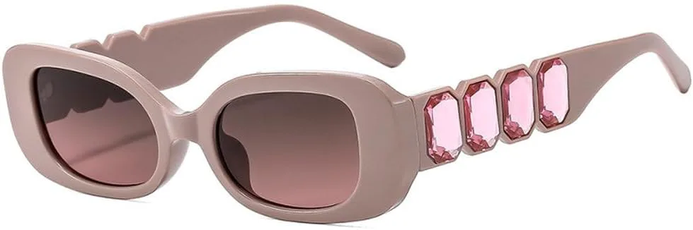 

Модные овальные солнцезащитные очки для женщин и мужчин, градиентные линзы, оправа с бриллиантовой отделкой, винтажный стиль, защита от УФ-излучения UV400 TYUVIVO, C6