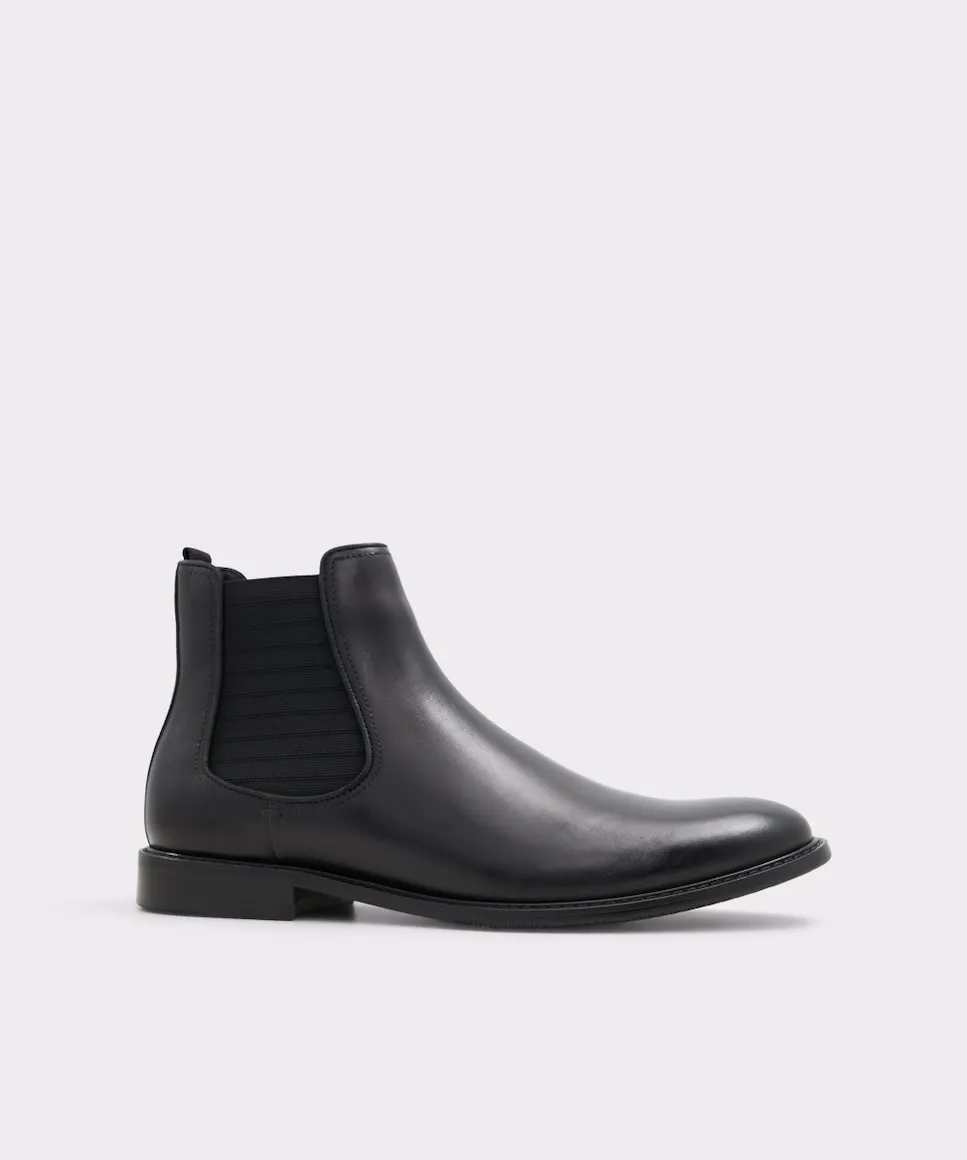

Мужские кожаные ботинки с круглым носком Aldo, черный