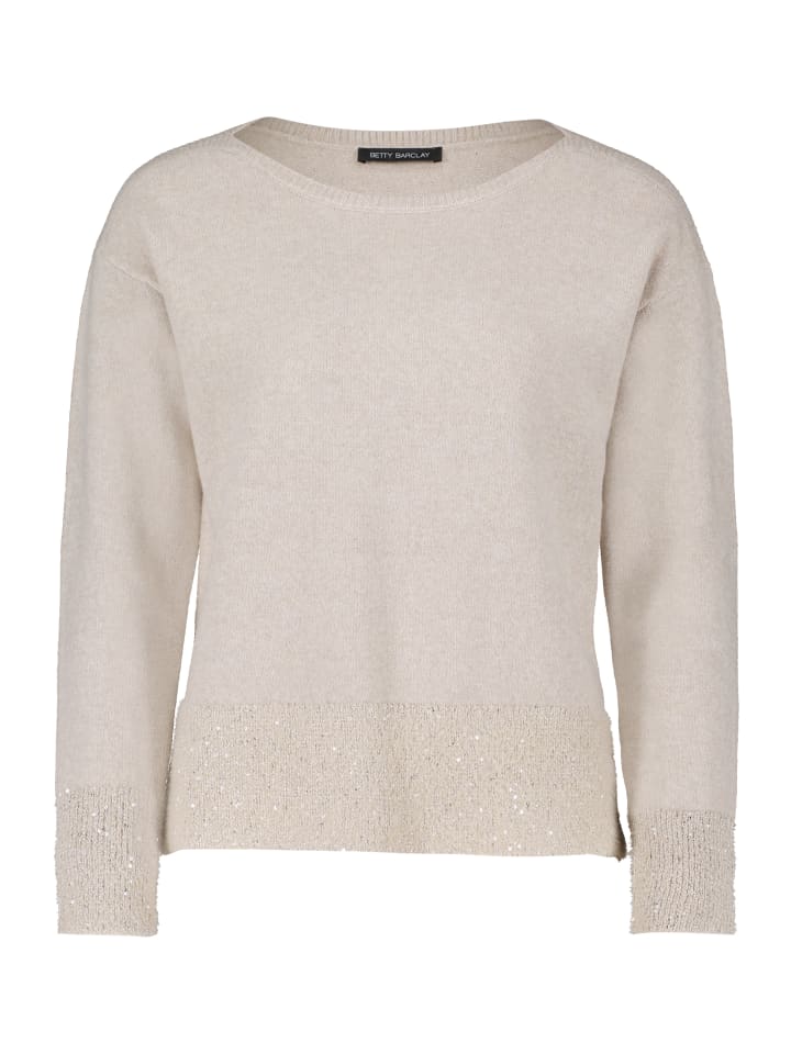 

Вязаный свитер с пайетками в цвете серо-коричневый меланж Betty Barclay