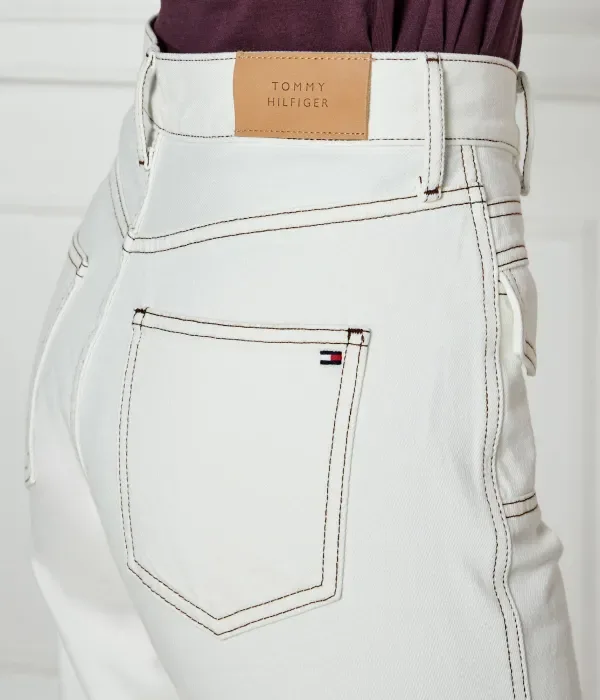 Джинсы relaxed fit Tommy Hilfiger, экрю — фото 4