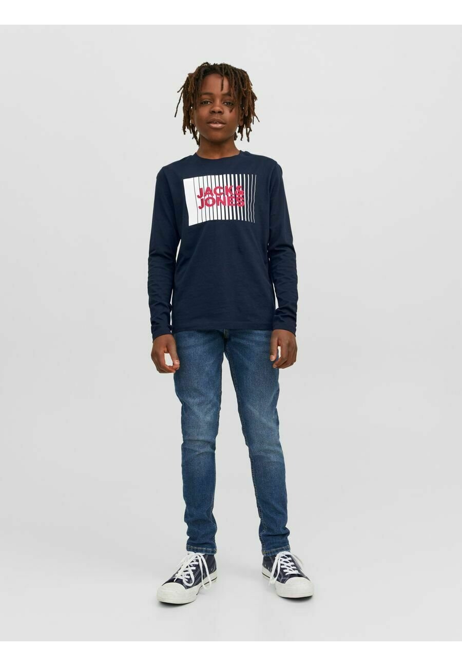 Рубашка с длинным рукавом Jack & Jones, темно-синий Jjecorp Logo Play O Neck — фото 4