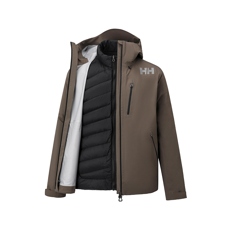 

HELLY HANSEN Мужская ветровка для походов водонепроницаемая ветрозащитная дышащая и теплая, Brown