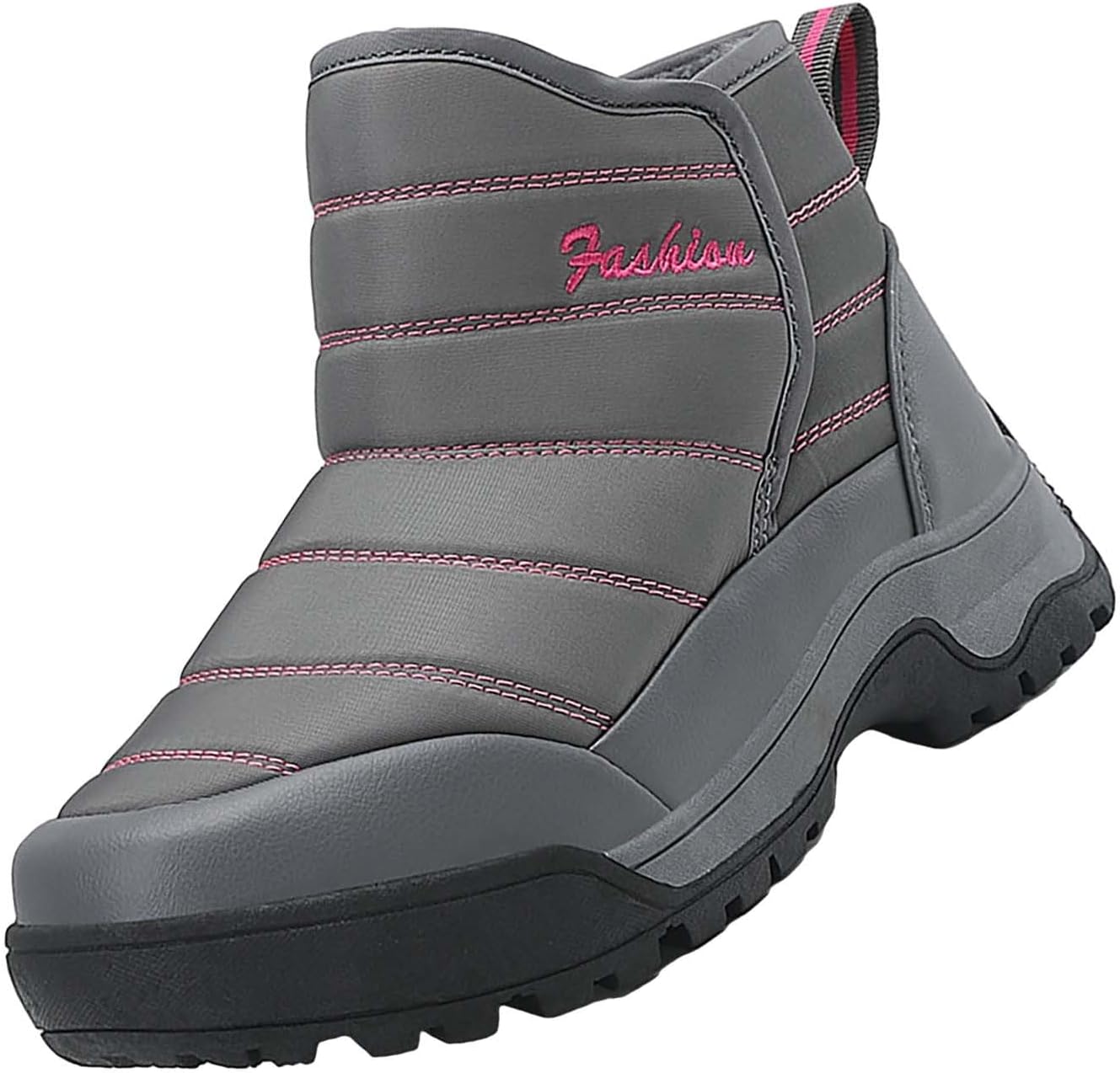 

Мужские зимние ботинки с утеплителем из искусственного меха, поддержкой свода стопы, оксфордской тканью, противоскользящей подошвой на платформе, высокие ботильоны Generic, Grey