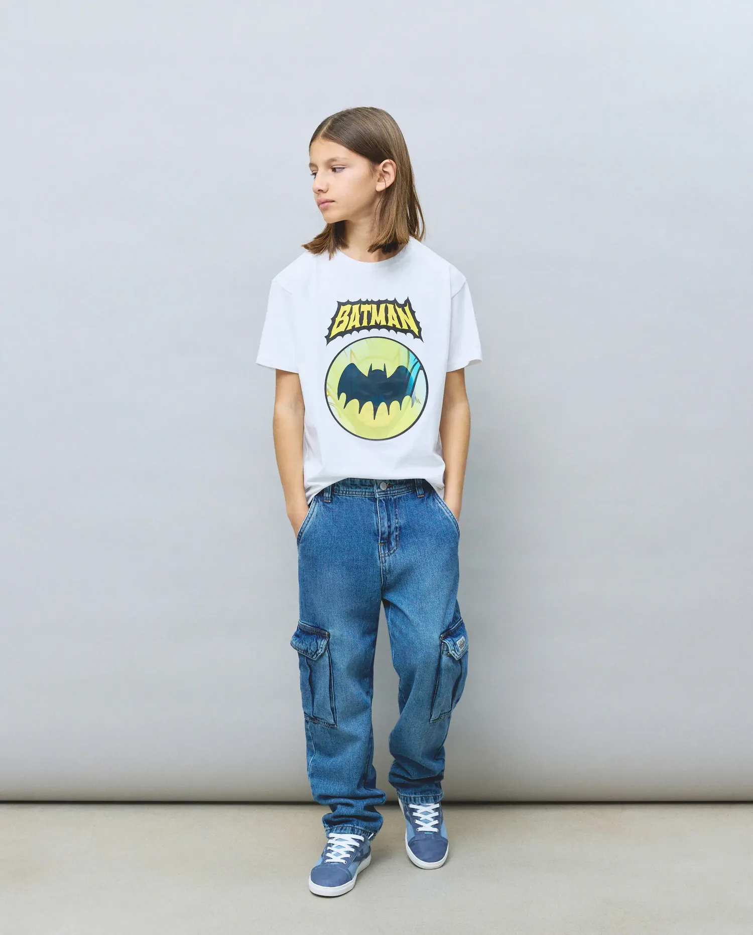 Детская футболка с коротким рукавом с лицензией BATMAN с голограммой Kids El Corte Inglés, белый