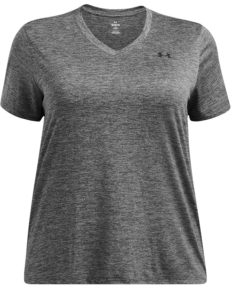 

Футболка Under Armour Plus Size Tech Short Sleeve V-Neck Twist, цвет Castlerock/Black