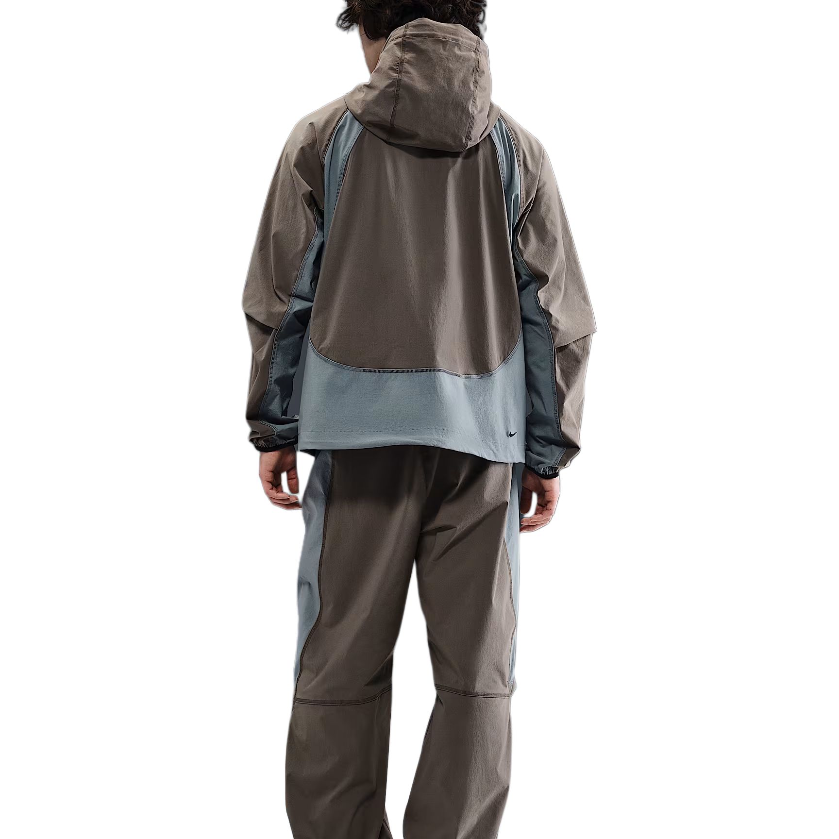 Nike Мужская ветровка с технологией Dri FIT и цветными вставками, Cave Stone/Cool Gray/Black — фото 2