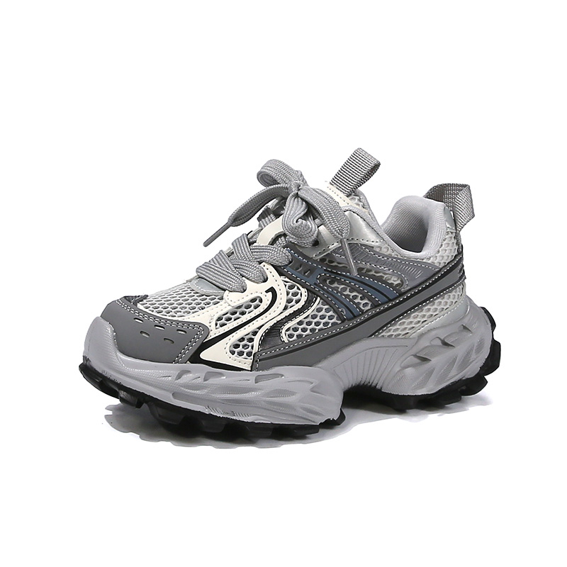 

Нескользящие низкие детские кроссовки для повседневной носки FIRS Kids, серый