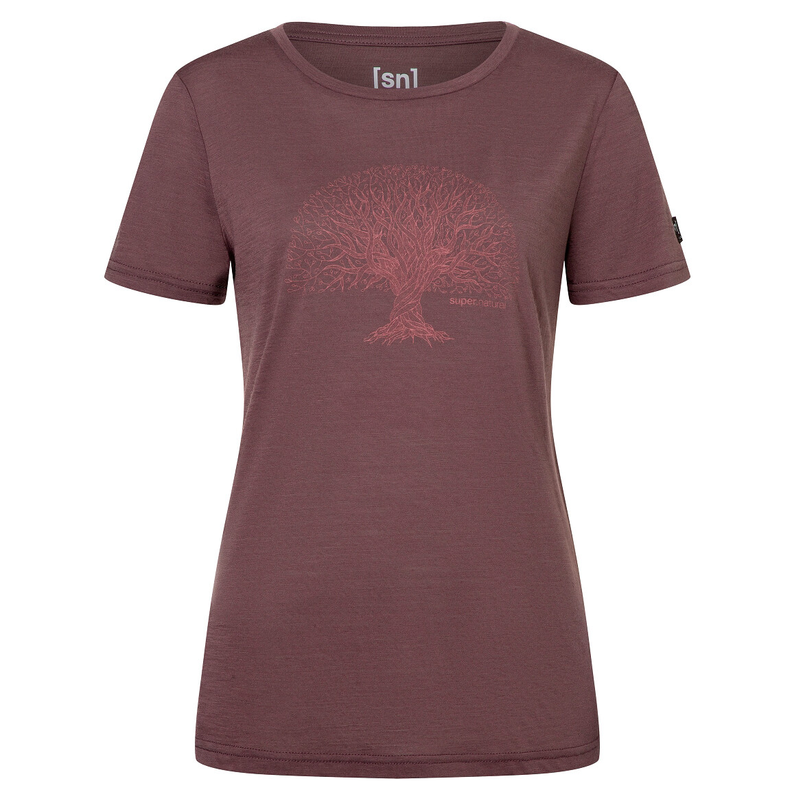 

Рубашка из мериноса Super.Natural Tree of Knowledge Tee, цвет Raisin/Roan Rouge