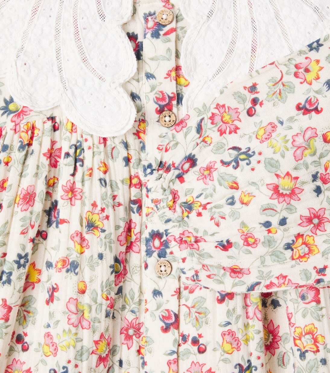 Платье Heidi с цветочным принтом из хлопка Louise Misha, Cream Wild Flowers — фото 2