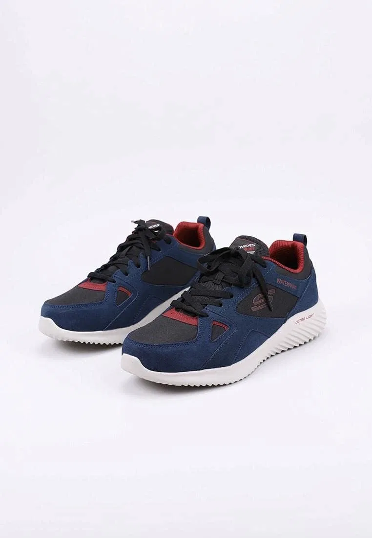 Мужские кроссовки Skechers Bounder Rivato, Navy Leather Synthetic Black Trim — фото 3