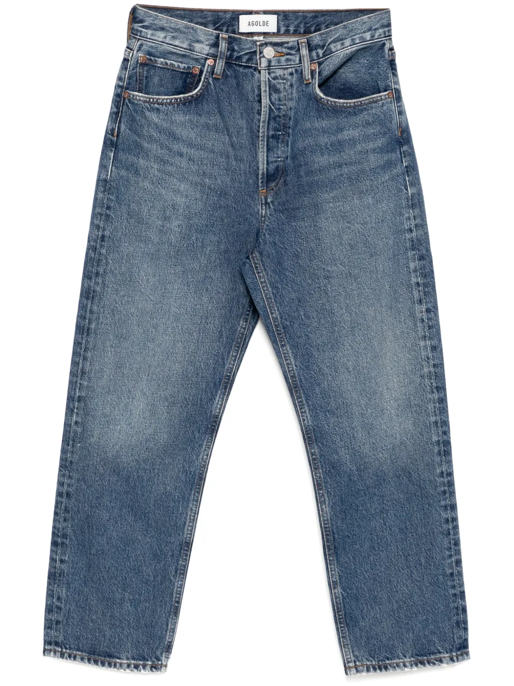 

Прямые джинсы 90s Crop AGOLDE, синий