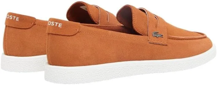 Мужские слипоны Lacoste Cochet из замши, коричневый/белый — фото 3
