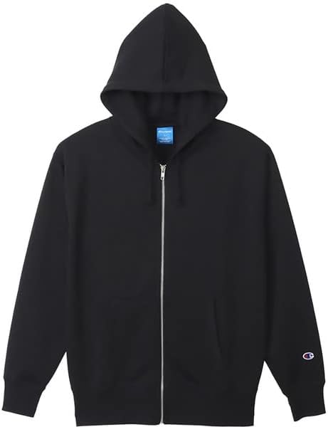 

Мужская толстовка Champion C3-Q103 на молнии, 100% хлопок, с длинным рукавом, классический дизайн, вышивка в одну точку, толстовка с капюшоном на молнии, черный