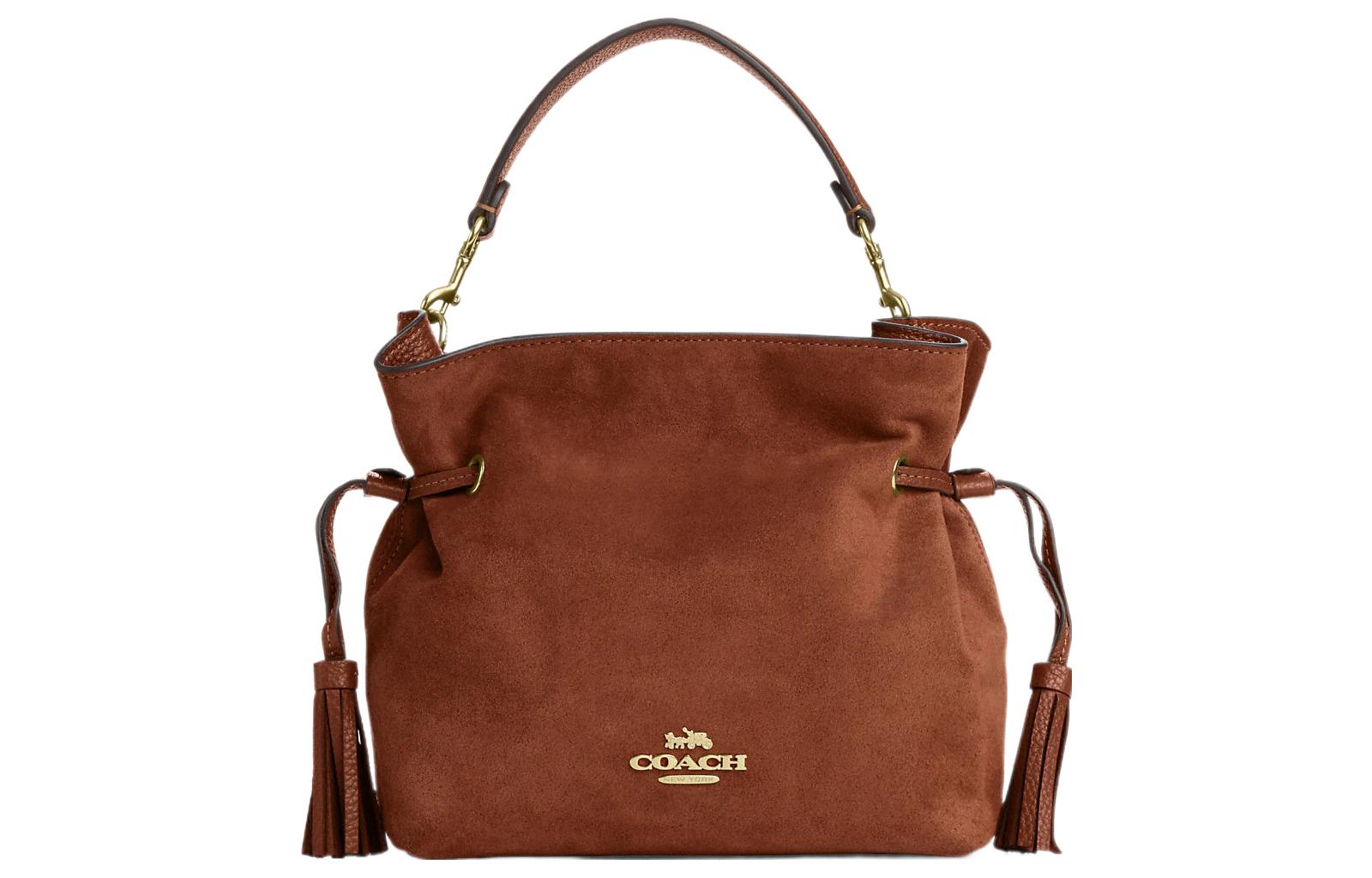 

COACH Сумка-шоппер, сумка-тоут, женская сумка через плечо, коричневого цвета, среднего размера