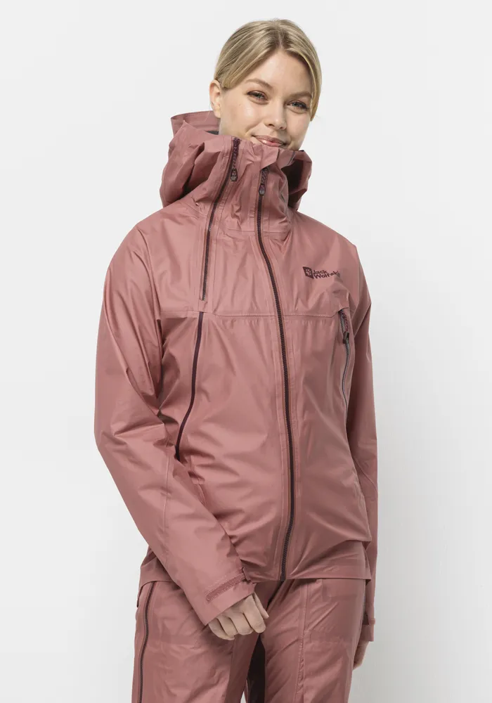 

Лыжная куртка Jack Wolfskin "ALPSPITZE AIR 3L JKT W", с капюшоном, цвет Blush-Powder
