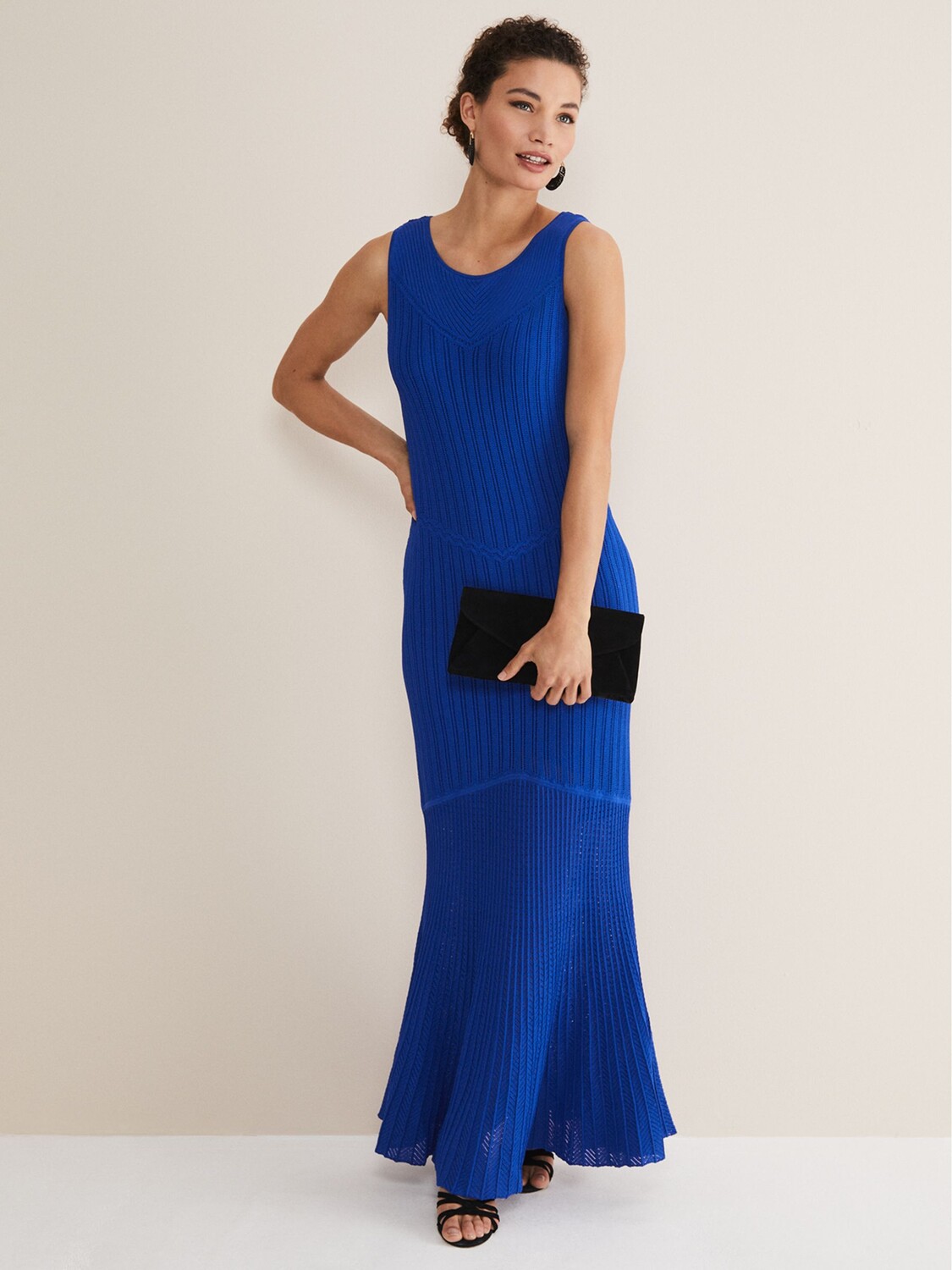 

Платье Phase Eight Willow Pointelle, кобальт