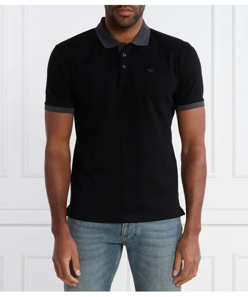 

Футболка поло Regular fit Emporio Armani, черный