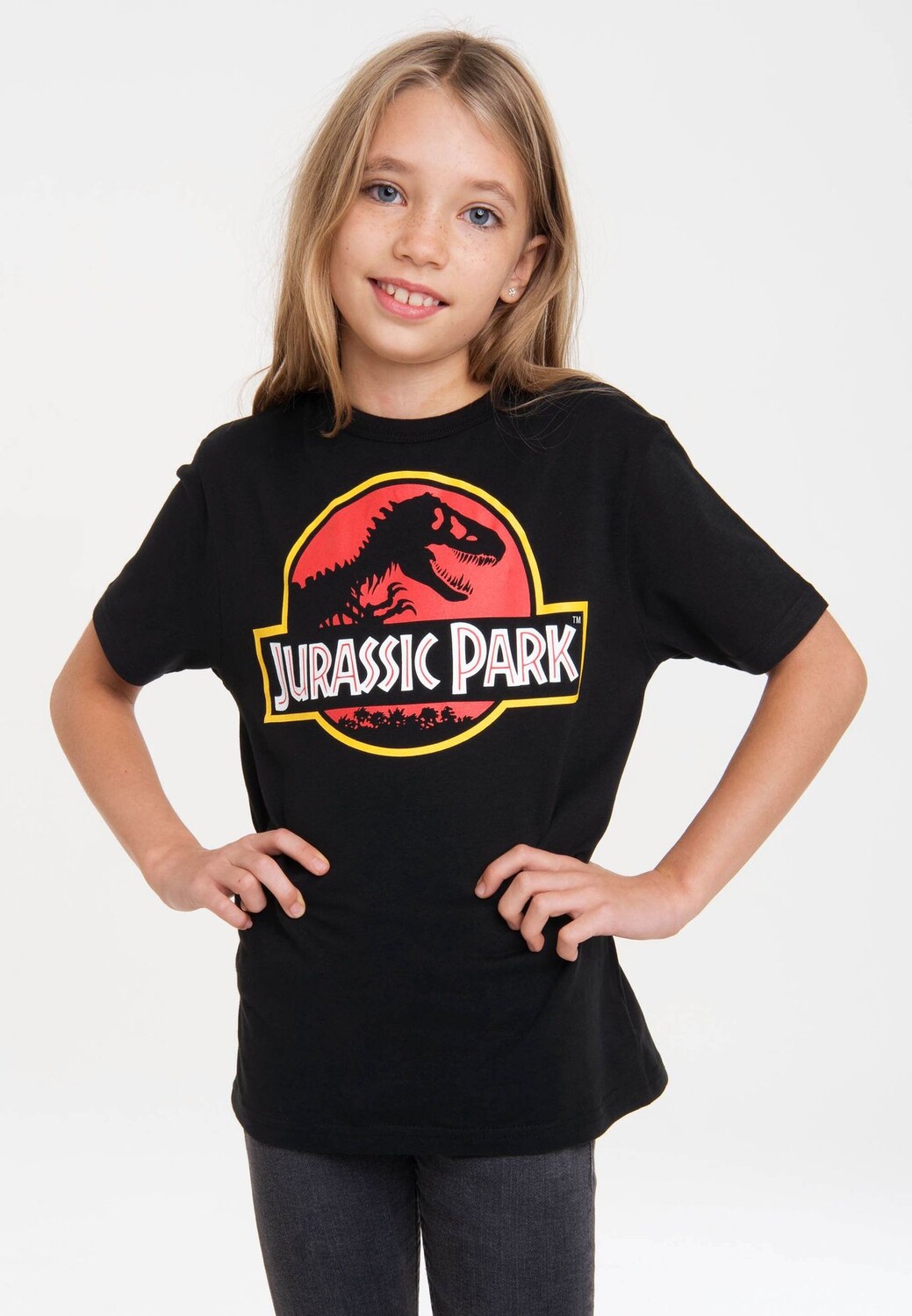 Футболка Organic Kids Парк Юрского периода - Логотип LOGOSHIRT, черный — фото 3