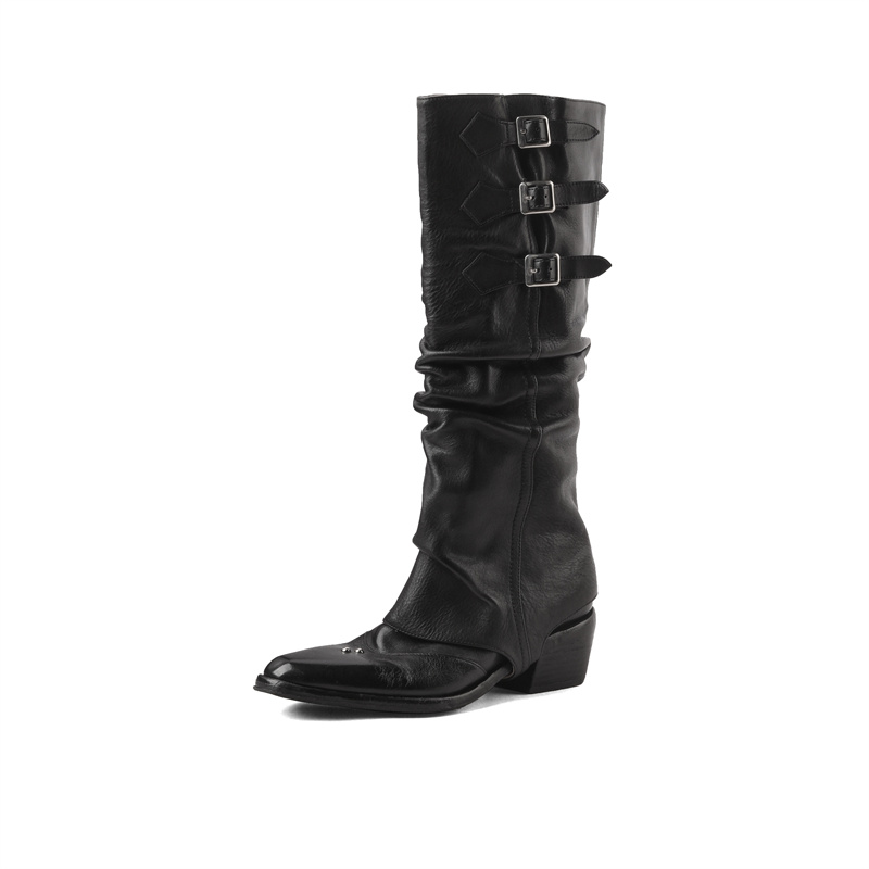 Сапоги женские AIQINISHA, Black
