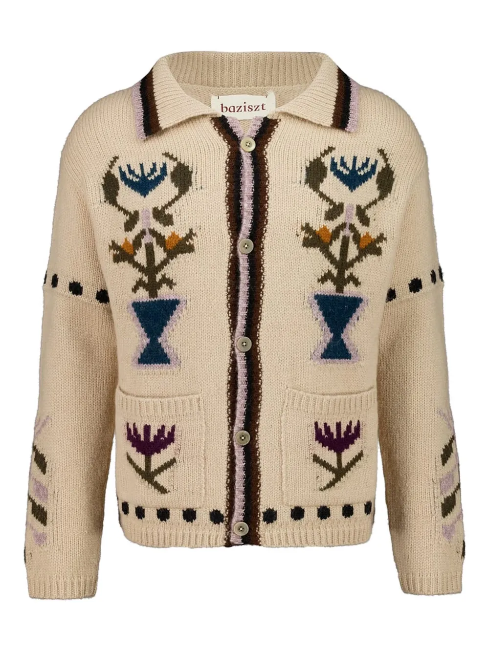 

Кардиган с садовым цветочным принтом Baziszt, нейтральный